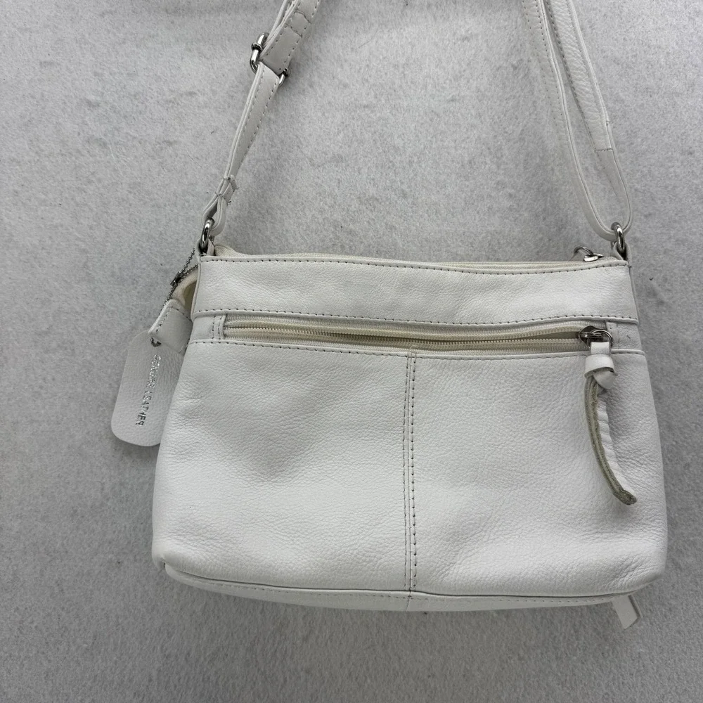 Great American Leatherworks White Leather Crossbody Bag Purse‎ Classic Style - Picture 5 of 11